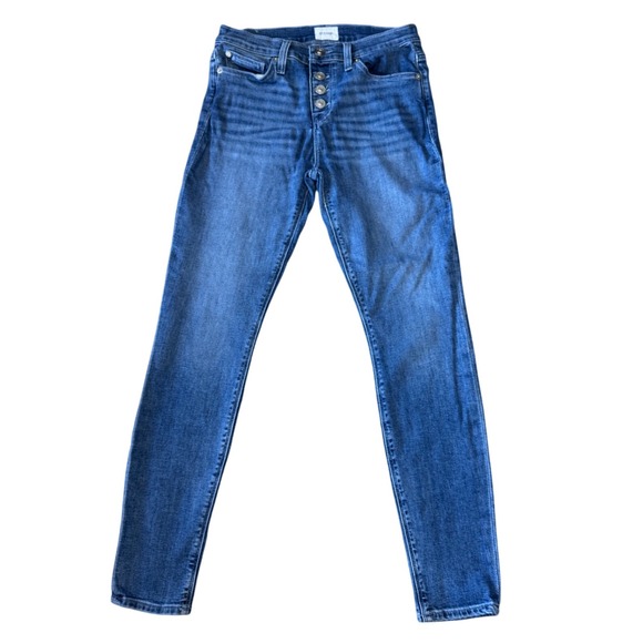 Hudson Natalie Super Skinny Jeans Button Fly Dark Wash Denim Size 27 - Picture 3 of 6